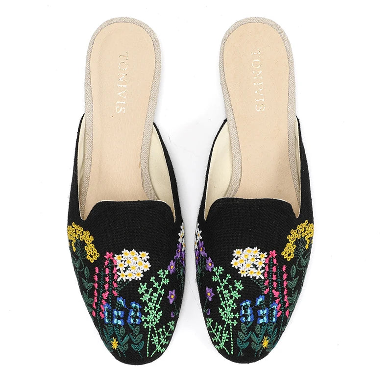 2021 Terlik Slides Hemp Rubber Spring/autumn Canvas Zapatos De Mujer Unicornio Mules Slippers For House Dearfoam Girls