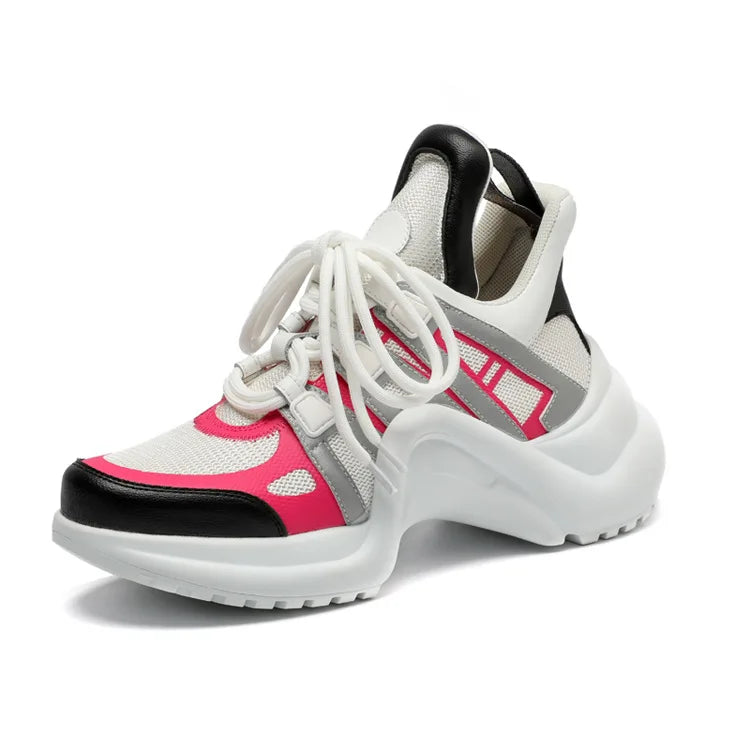 Women's Luxury Sneakers 2021 Ladies Fashion Spring Autumn Woman mesh Lace-up Sports Leisure Shoes High Quality Female Shoes