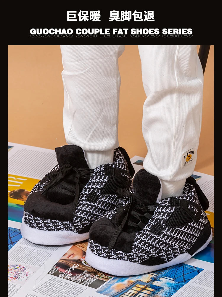 Unisex Winter Warm Home Slippers Women/Men One Size Sneakers Lady Indoor Cotton Shoes Woman House Floor Sliders Ladies Slippers