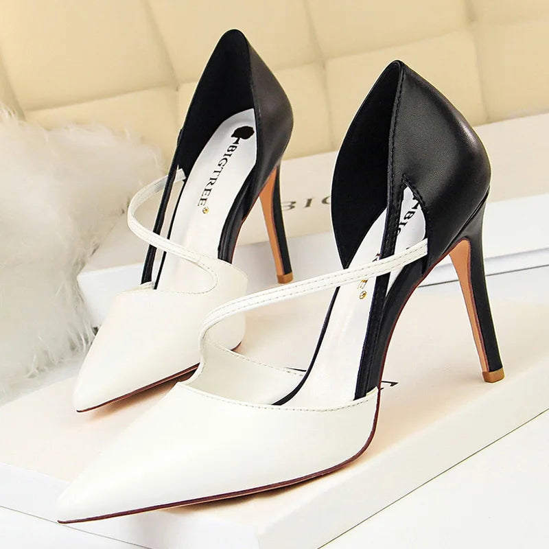 BIGTREE Shoes High Heels Woman Pumps Stiletto Women Shoes Women Basic Pump Fashion Women Sandals Female Shoes stilettos 9.5 cm