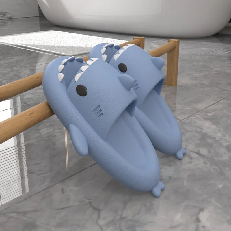 Fashions Women EVA Shark Slippers Girls Bathroom Non-slip Slides Adult Soft Comfortable Home Sandals Men Solid Color Flip Flops