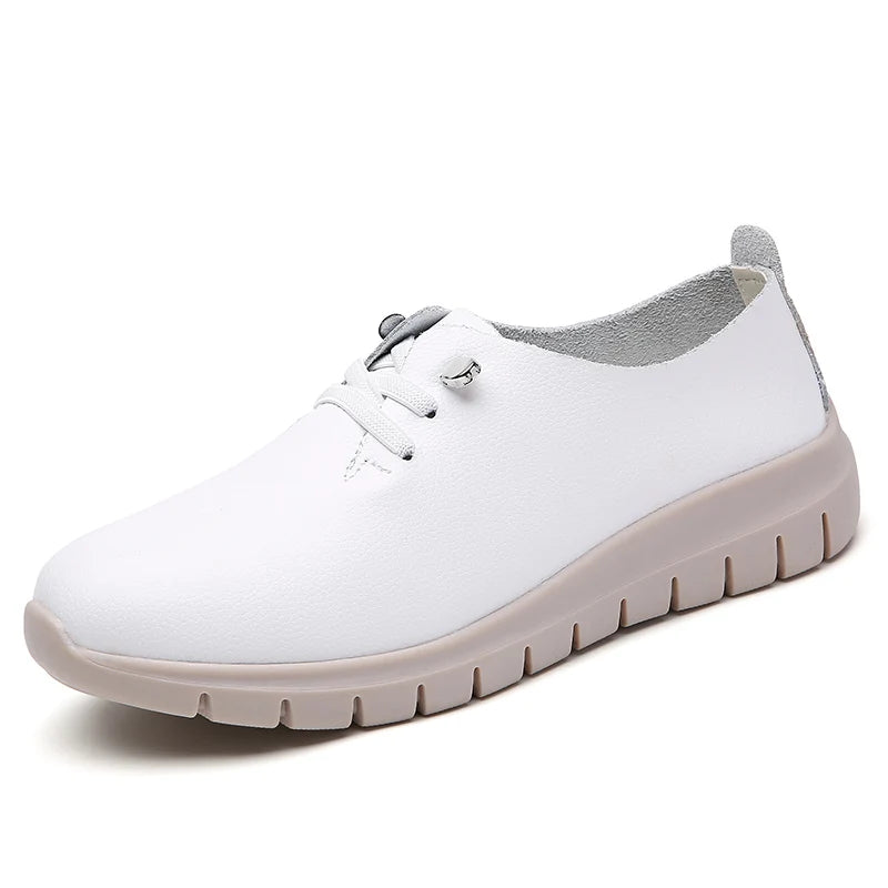 Chaussures Oxford tendance pour femmes, baskets plates décontractées en cuir, chaussures de créateur de luxe, mocassins plats légers pour femmes