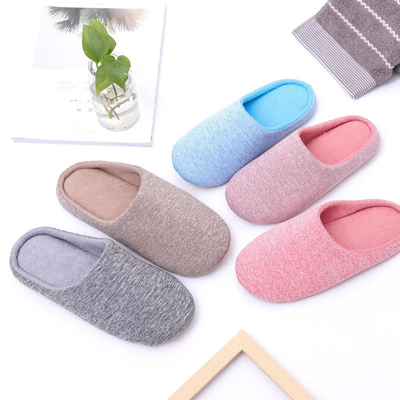 Home Slippers Women Men Soft House Winter Indoor Light Comfort Floor Shoes Female Male Silence Slides Bedroom Japanese Style