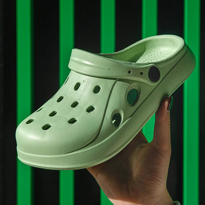 Women Clogs Summer Women Sandals Thick Bottom Home Slides Soft EVA Dry Wedges Platform Garden Shoes Beach Sandals Home Slippers