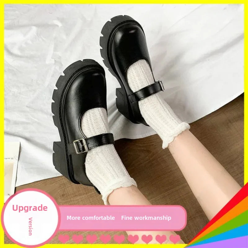 Preppy Style Women's Flats Versatile Summer Shoes Basic Black Loafers Japanese Style Casual Shoes For Females