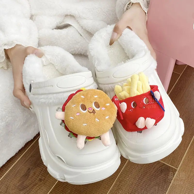 Winter Summer Clogs Outdoor Waterproof Platform Women Slipper Beach Slides Beard Black Designer Sandals with Charms Graden Shoes