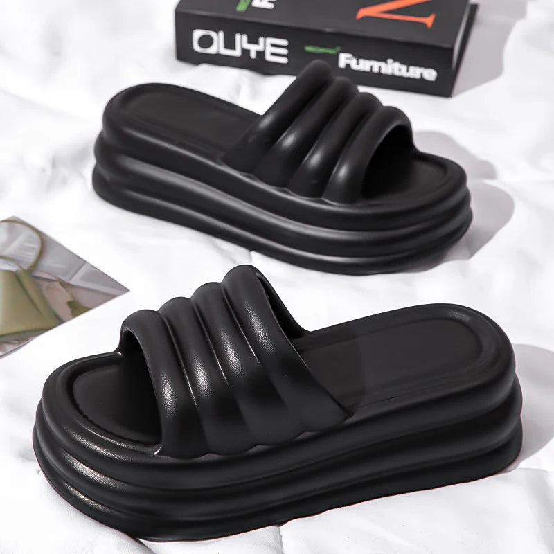 Lucyever High Platform Slippers For Women Open Toe Eva Chunky Sandals Woman 2024 Summer Thick Bottom Beach Flip Flops Female