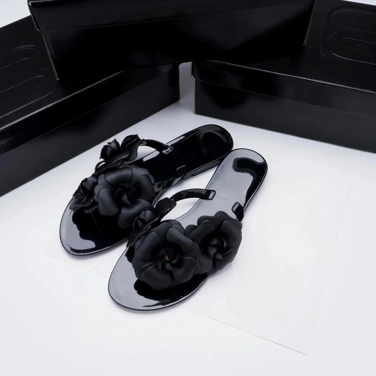 Mini Melissa Outdoor Women's Jelly Slides Sweety Girls Wide Buckle Slippers Adult Ladies Non-slip Flat Beach Vacation Shoes