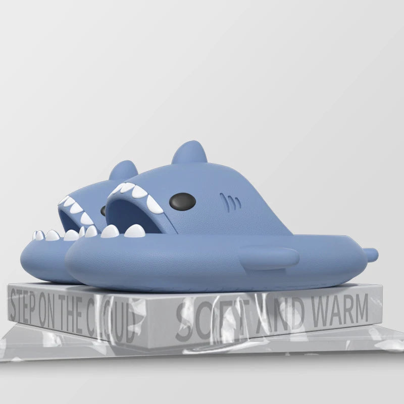 2024 New Summer Shark Slippers Women Slides Men Bathroom Flip Flops Home Anti-Skid Flat Shoes Outdoor Beach Kids Funny Sandals