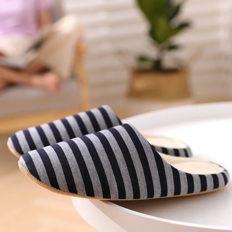 Home Slippers Women Men Soft House Winter Indoor Light Comfort Floor Shoes Female Male Silence Slides Bedroom Japanese Style