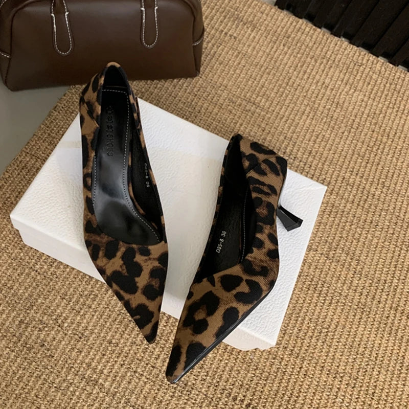 SUOJIALUN New Brand Women Pumps Shoes Fashion Pointed Toe Shallow Slip On Dress Single Shoes Ladies Thin High Heel Dress Pumps