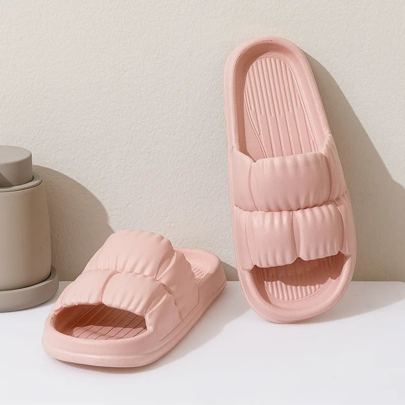 Thick Sole Flat Bottom Bathroom Home Slippers Fashion Soft Sole EVA Indoor Women Sandals Summer Non Slip Slippers TG22