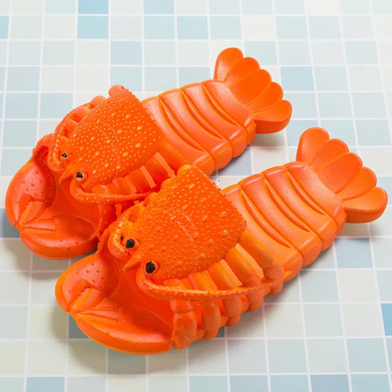 Lobster Slippers Flip Flops Clapper Woman Children Summer Home Cloud Beach Non Slip Slides Eva Sandals Men Male Funny Shoes 2025