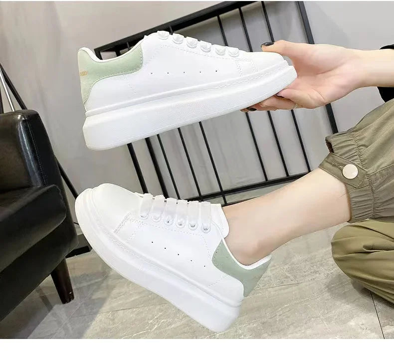 2023 Women Causal Shoes Pring Brand Spring Designer Wedges White Sneakers Platform Tenis Feminino Trainers Female Walking