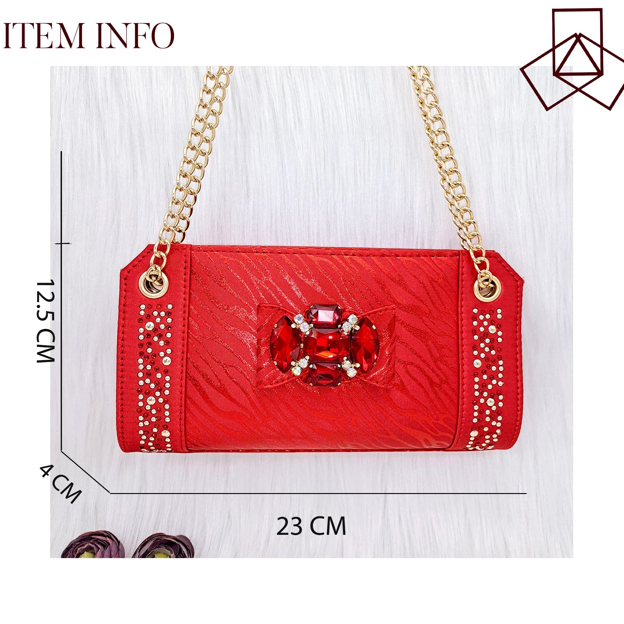 JMF Red Color Elegant lady Fashion Peep Toe Shoes Bride Comfortable Party Ladies Shoes and Bag Set for women