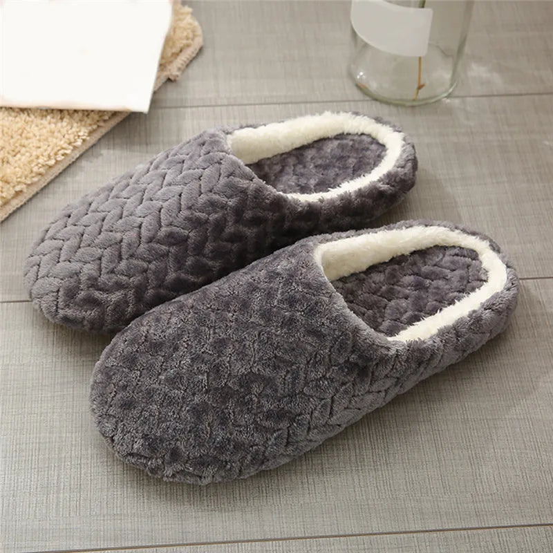 Women Indoor Slippers Warm Plush Home Slipper Autumn Winter Shoes Woman House Flat Floor Soft Slient 2023