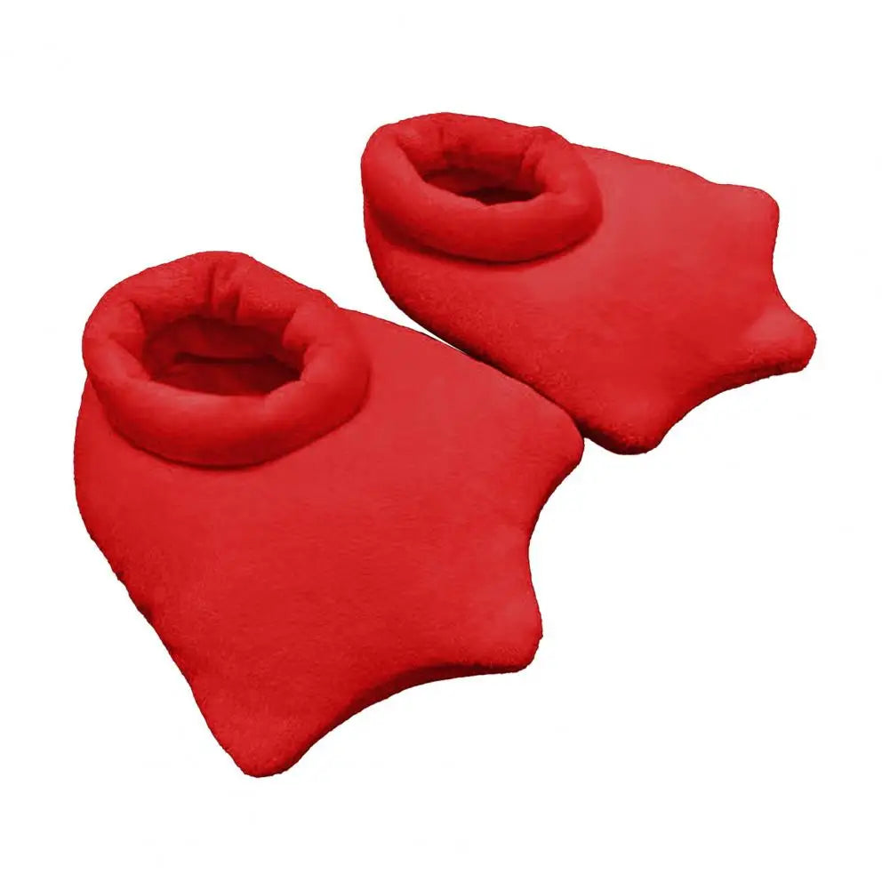 1 Pair Duck Feet Plush Slippers Unisex Cartoon Cotton Shoes Keep Warm Non-Slip Soles Ultra-Soft Cold Weather Indoor Shoes