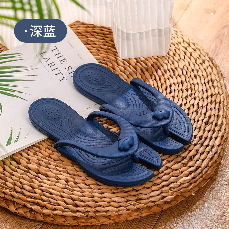 Travel Portable Flip-flops Folding Slippers Indoor And Outdoor Soft-soled Beach Hotel Couple Sandals Woman Man