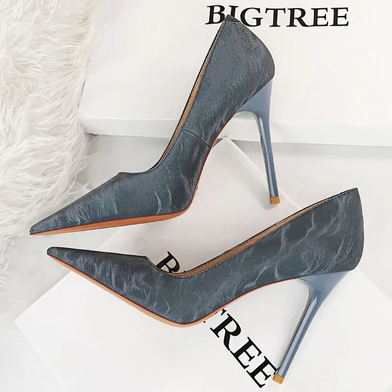 BIGTREE Shoes Retro Women Pumps Pointed Toe Stiletto High Heels Women's Sexy Nightclub Shoes 2025 New Heels Shoes Female Pumps