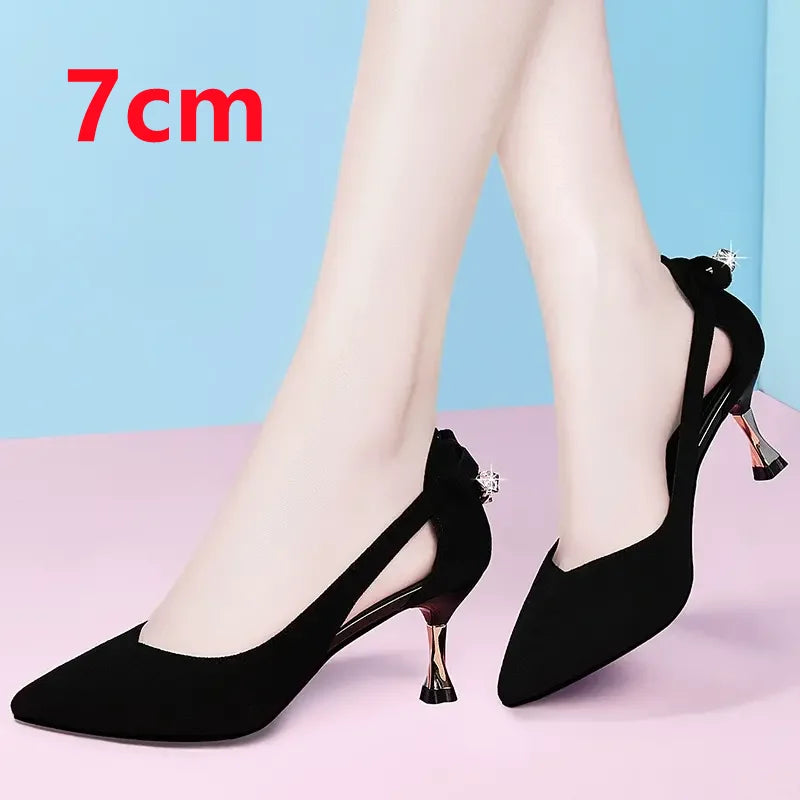 Cresfimix women fashion sweet green pu leather stiletto heels for office lady black summer high heel shoes zapatos dama a6047