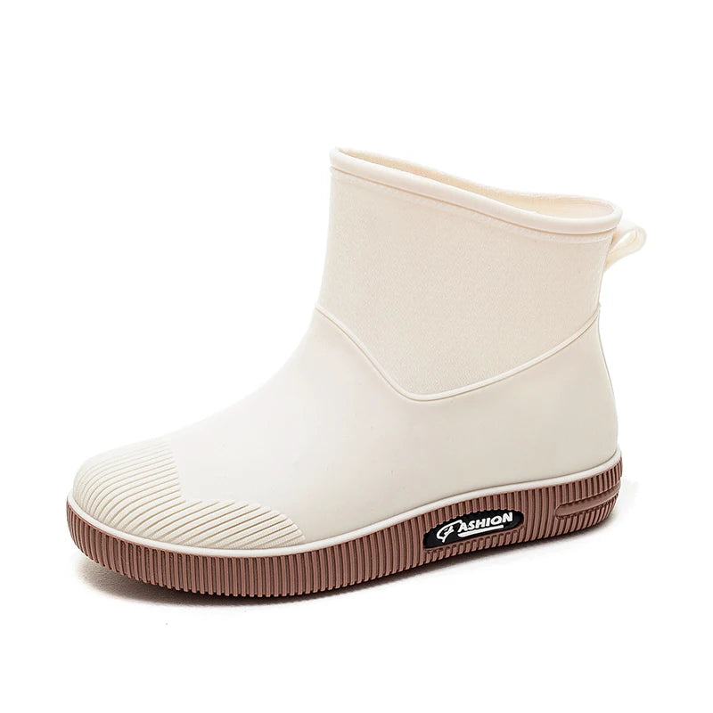 2023 new rain boots for women, outdoor fashionable rain boots, winter cotton warm outdoor non-slip waterproof rubber shoes for w