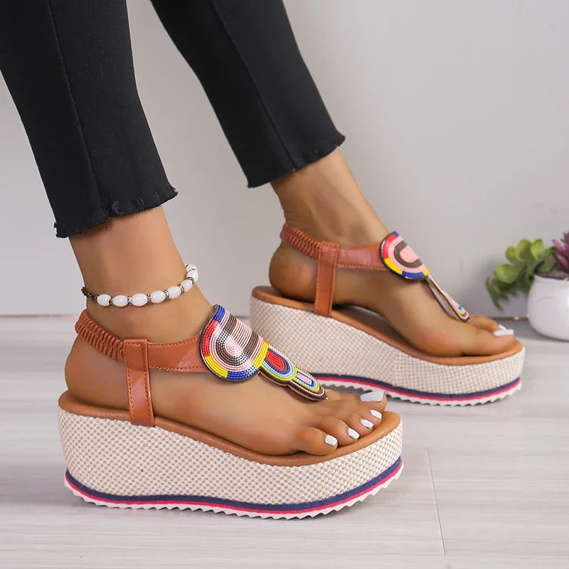 Women Sandal 2024 New Summer Fashion Shoes for Women Plus Size Open Toe Wedges Sandals Women Luxury Designer Platform Sandals