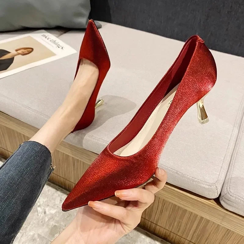 Cresfimix women fashion sweet green pu leather stiletto heels for office lady black summer high heel shoes zapatos dama a6047