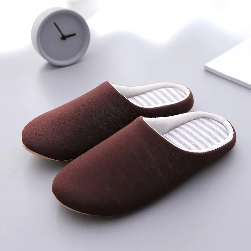 Home Slippers Women Men Soft House Winter Indoor Light Comfort Floor Shoes Female Male Silence Slides Bedroom Japanese Style