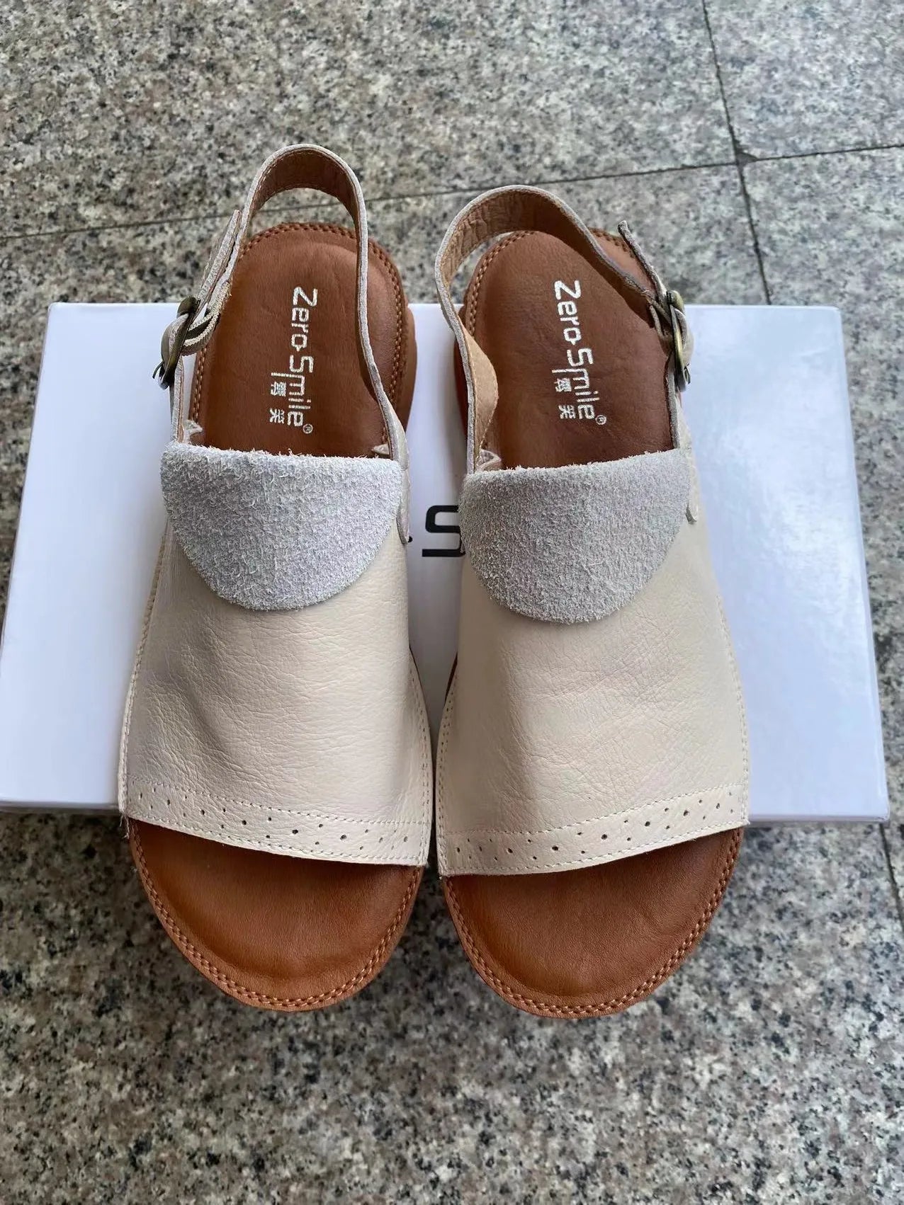 Careaymade-Spring Head layer cowhide shoes,Pure handmade flat Wipe color shoes,Women the retro art mori girl Retro Sandals