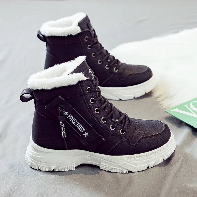 2025 NEW Winter Snow Boots for Women Casual High-top Shoes Fashion Warm Womens Sneakers Platform Ankle Boots Plus Size 43