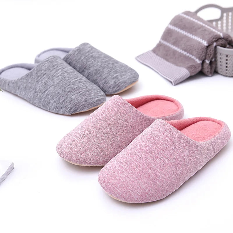 Home Slippers Women Men Soft House Winter Indoor Light Comfort Floor Shoes Female Male Silence Slides Bedroom Japanese Style