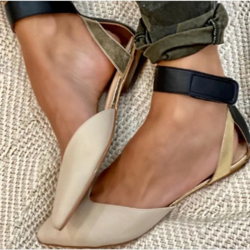 2024 Summer Casual Flat Heels Women's Shoes 40-43 Large Hollow Sandals Women's Platform Sandals Shoes