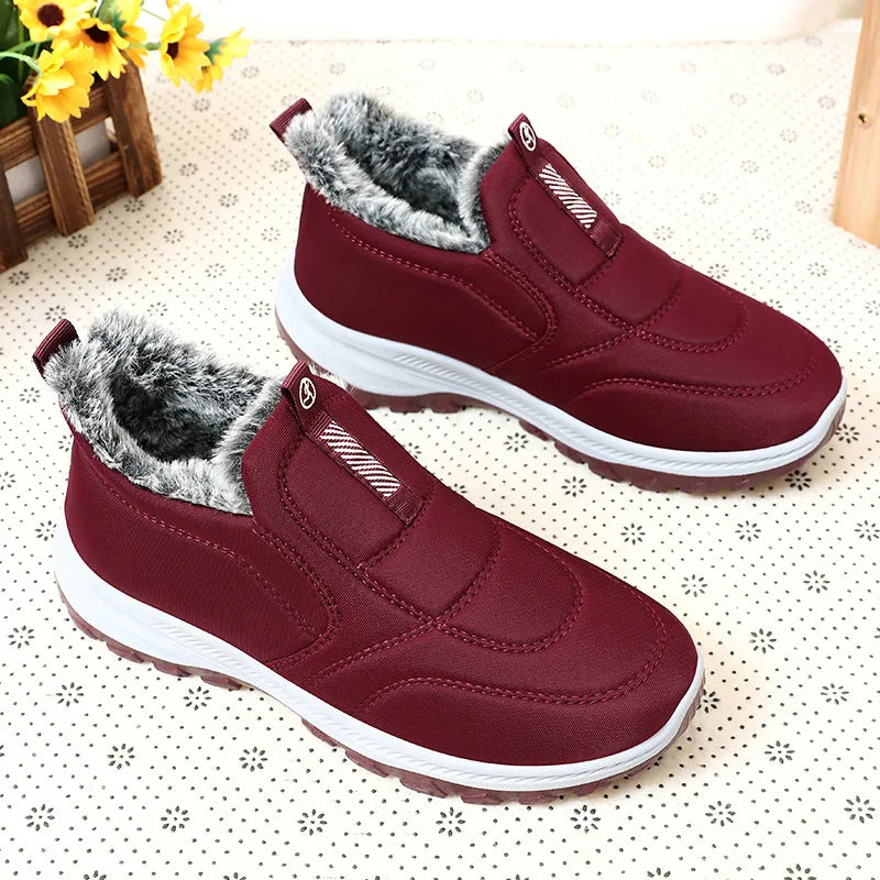 Women Shoes Cotton-padded Shoes Winter Warmth and Plush Thickening for Outdoor Cotton Shoes and Snow Boots for Daily Travel