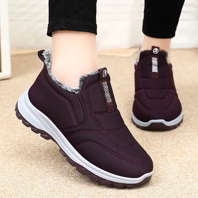 Women Shoes Cotton-padded Shoes Winter Warmth and Plush Thickening for Outdoor Cotton Shoes and Snow Boots for Daily Travel