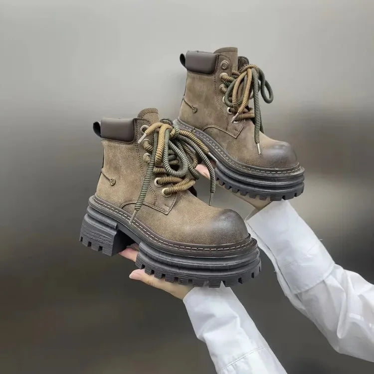 Med Heel Boots Women's Rubber Shoes Rain Flock PU Sewing Hoof Women's Rubber Boots Rain Med PU Flock Sewing Hoof