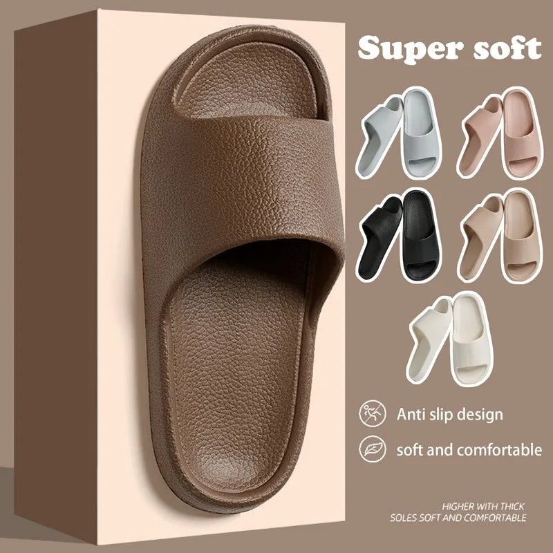 Summer Fashion Slippers Women Shoes Cloud Slippers For Men Home Flat Sandals Massage Flip Flops Couples Bathroom Indoor Slides