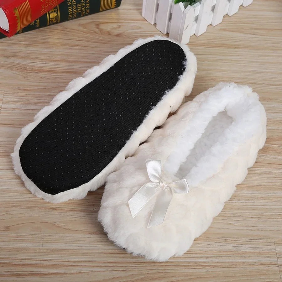Fluffy Female House Slipper Womens Winter Home Room Plush Warm Thick Faux Fur hairy Non Slip Grip Funny Indoor Floor Shoes Flat