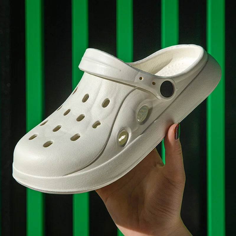 Women Clogs Summer Women Sandals Thick Bottom Home Slides Soft EVA Dry Wedges Platform Garden Shoes Beach Sandals Home Slippers