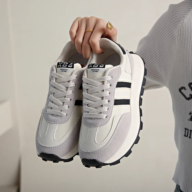 Women Sneakers Autumn Brand Luxury Vulcanize Shoes 2024 Spring Casual Footwear Zapatillas Mujer Lace-up Light Flat Shoes