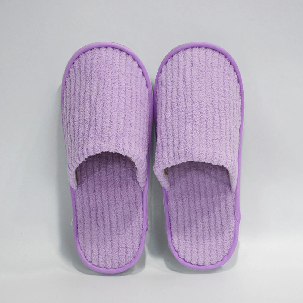 Winter Fur Slippers Women plush Home Shoes Hotel Flat Slippers Thick Fleece Indoor Slippers for Bedroom Non-Slip Silent Slides