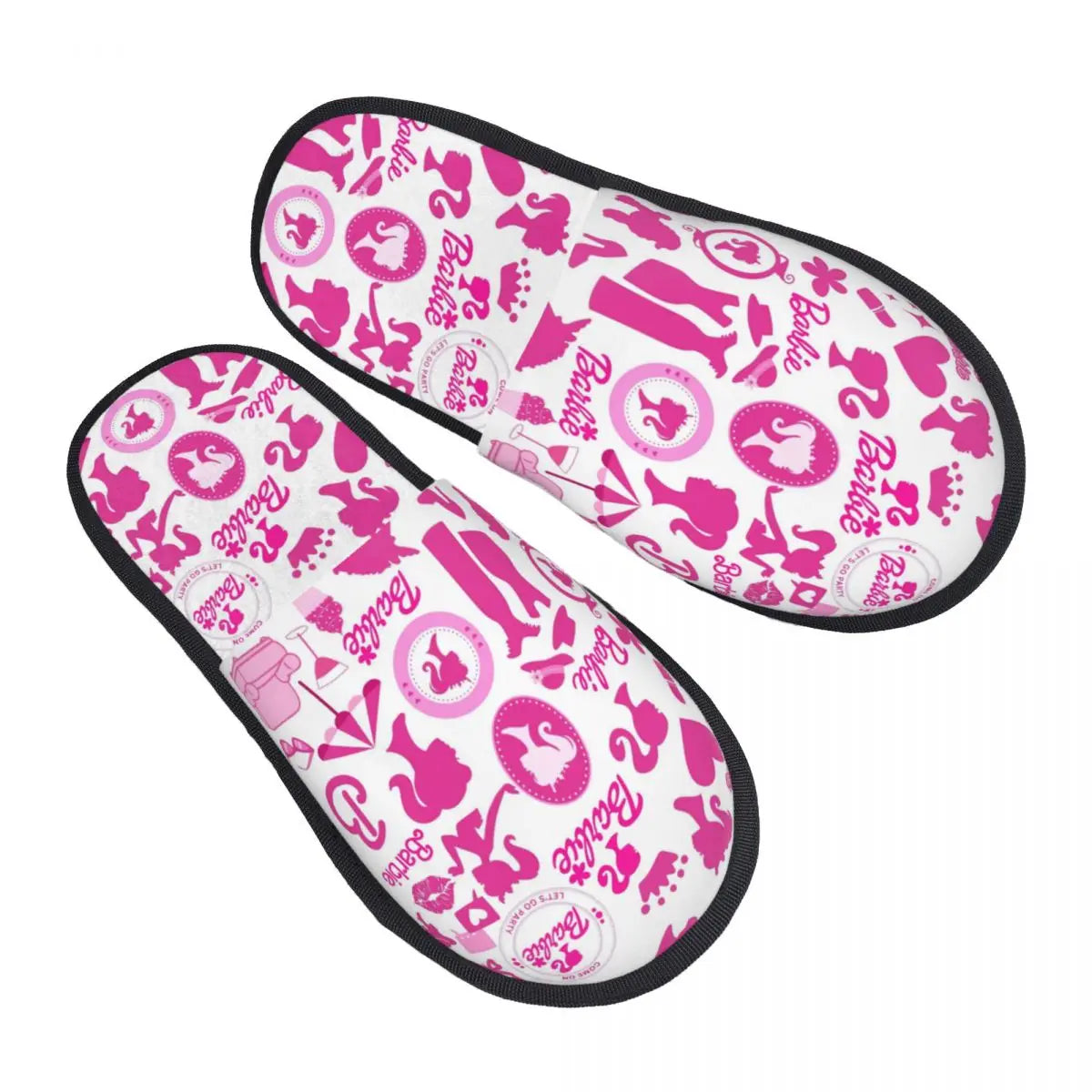 Custom Barbie Memory Foam Slippers Women Comfy Warm House Slippers