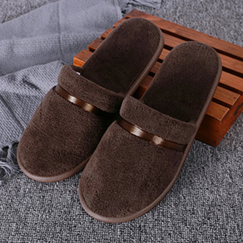 Winter Fur Slippers Women plush Home Shoes Hotel Flat Slippers Thick Fleece Indoor Slippers for Bedroom Non-Slip Silent Slides