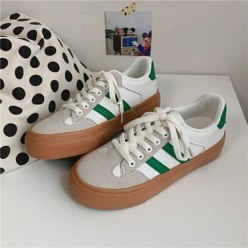 New Women Fashion Casual Shoes 2024 Trend Women's Vulcanize Shoes Luxury Shoes for Woman Low Cut Lace -up Women Casual Sneakers