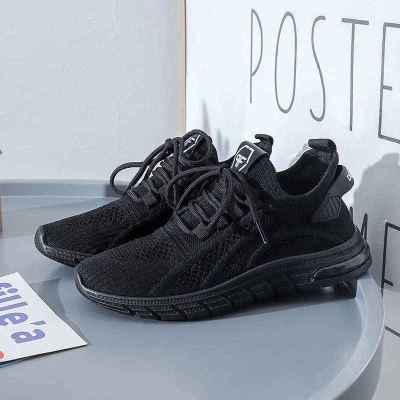 Women Fashion Casual Sneakers Comfortable Mesh Lace-Up Ladies Sport Shoes Women's Walking Mesh Flat Breathable Vulcanized Shoes