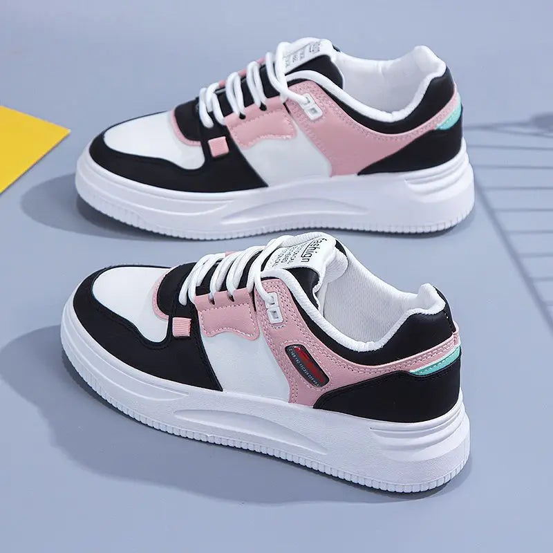 2023Women Sneakers PU Leather Women's Shoes White Platform Casual Sneaker Spring Summer Female Board Shoes Flats Ladies Trainers