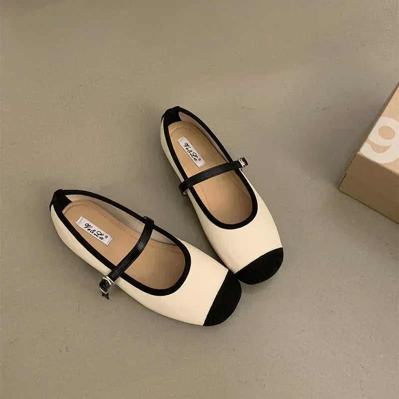 Designer Silvery Women Ballet Flats Fashion Ladies Casual Soft Sole Flats Spring Women's Comfort Shallow Ballerina Shoes