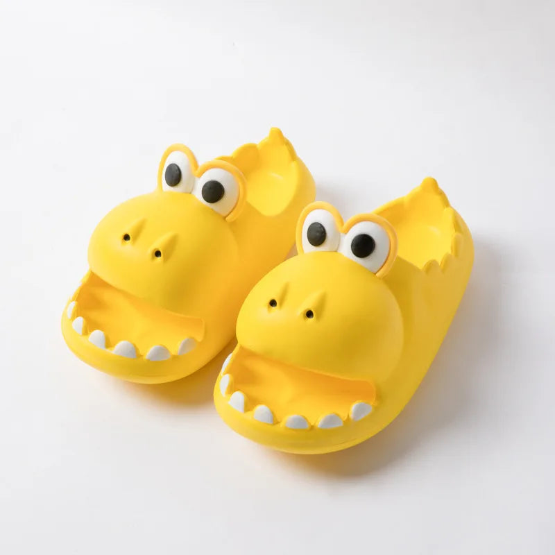2023 Unisex Small Dinosaur Sandals for Women Men Indoor Outdoor Cartoon Home Non-slip Thick Bottom EVA Slippers Bathroom Shoes