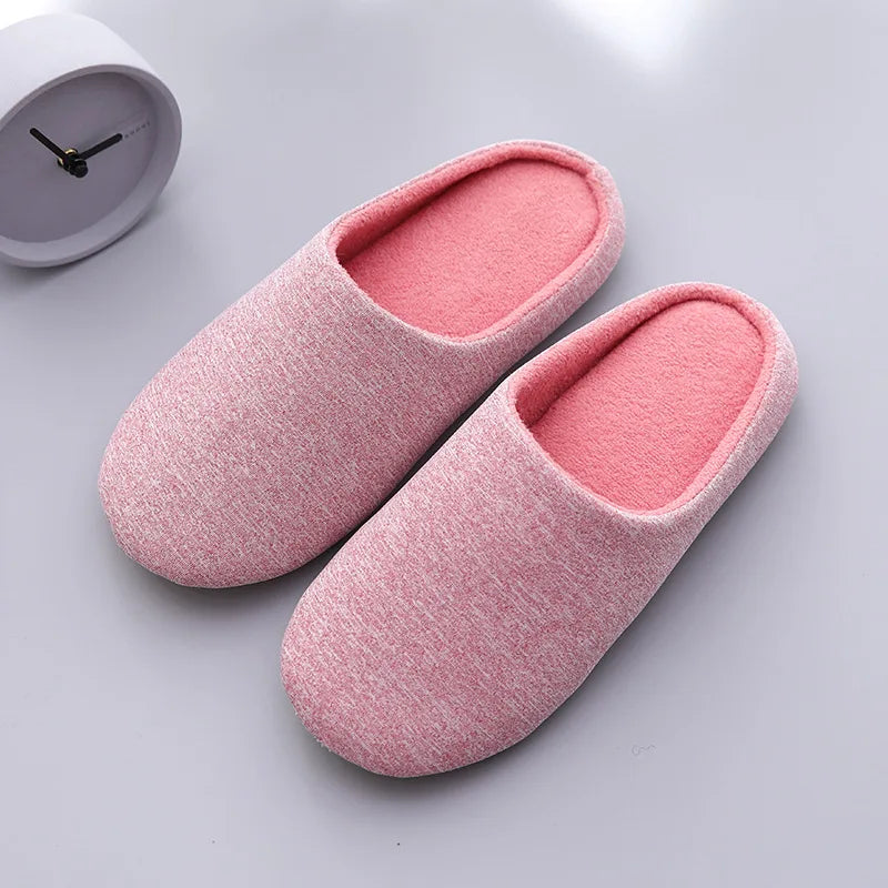 JapaneseStyle Women Slippers House Soft Home Cotton Slipper Autumn Winter Indoor Light Floor Shoes Couple Quietness Bedroom