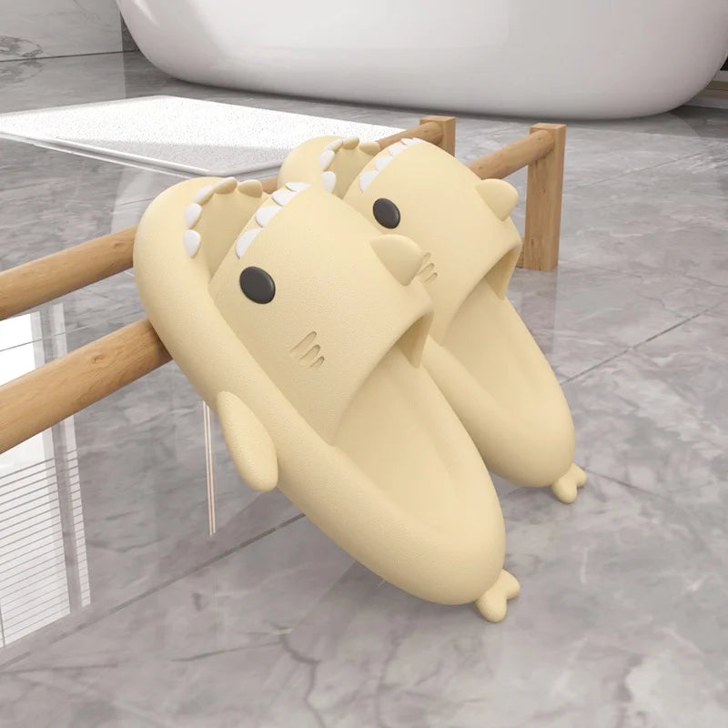 Fashions Women EVA Shark Slippers Girls Bathroom Non-slip Slides Adult Soft Comfortable Home Sandals Men Solid Color Flip Flops