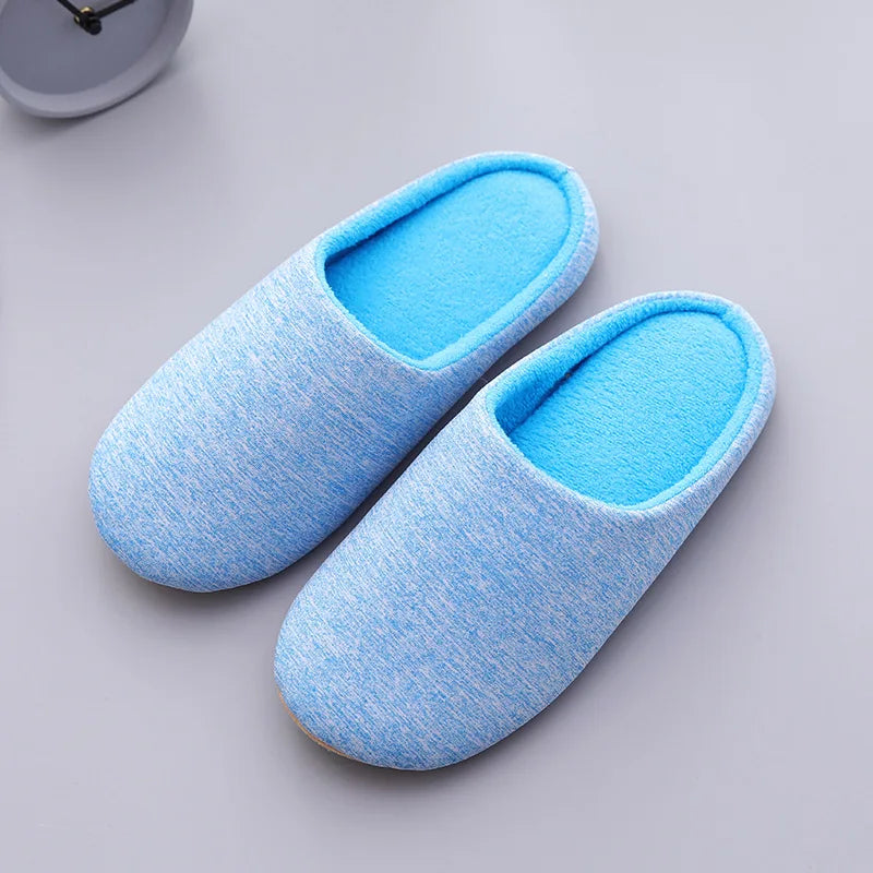 JapaneseStyle Women Slippers House Soft Home Cotton Slipper Autumn Winter Indoor Light Floor Shoes Couple Quietness Bedroom